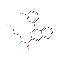 CN(CCCF)C(=O)c1cc2ccccc2c(-c2cccc(I)c2)n1 ZINC000045483890