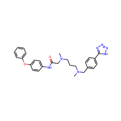 CN(CCCN(C)Cc1ccc(-c2nnn[nH]2)cc1)CC(=O)Nc1ccc(Oc2ccccc2)cc1 ZINC000040933721