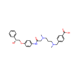 CN(CCCN(C)Cc1ccc(C(=O)O)cc1)CC(=O)Nc1ccc(OC[C@H](O)c2ccccc2)cc1 ZINC000040896358