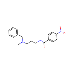 CN(CCCNC(=O)c1ccc([N+](=O)[O-])cc1)Cc1ccccc1 ZINC000016470615