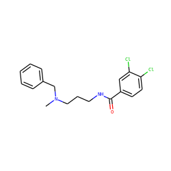 CN(CCCNC(=O)c1ccc(Cl)c(Cl)c1)Cc1ccccc1 ZINC001348923066