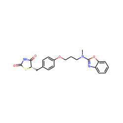 CN(CCCOc1ccc(C[C@@H]2SC(=O)NC2=O)cc1)c1nc2ccccc2o1 ZINC000012358047