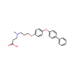 CN(CCCOc1ccc(Oc2ccc(-c3ccccc3)cc2)cc1)CCC(=O)O ZINC000013475300