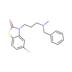 CN(CCCn1c(=O)sc2ccc(Cl)cc21)Cc1ccccc1 ZINC000299858926
