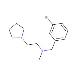 CN(CCN1CCCC1)Cc1cccc(Br)c1 ZINC000022940274