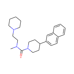 CN(CCN1CCCCC1)C(=O)N1CCC(c2ccc3ccccc3c2)CC1 ZINC000040952445