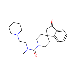 CN(CCN1CCCCC1)C(=O)N1CCC2(CC1)CC(=O)c1ccccc12 ZINC000038267442