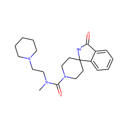 CN(CCN1CCCCC1)C(=O)N1CCC2(CC1)NC(=O)c1ccccc12 ZINC000035900583