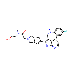 CN(CCO)C(=O)CN1C[C@H]2C=C(c3[nH]c4nccc5c4c3CN(C)c3ccc(F)cc3-5)C[C@H]2C1 ZINC001772585770