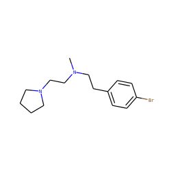 CN(CCc1ccc(Br)cc1)CCN1CCCC1 ZINC000022940271