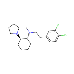 CN(CCc1ccc(Cl)c(Cl)c1)[C@@H]1CCCC[C@H]1N1CCCC1 ZINC000038349225