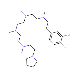 CN(CCc1ccc(Cl)c(Cl)c1)CCN(C)CCN(C)CCN(C)CCN1CCCC1 ZINC000022936566