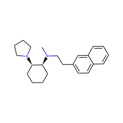 CN(CCc1ccc2ccccc2c1)[C@H]1CCCC[C@H]1N1CCCC1 ZINC000026837985