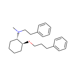 CN(CCc1ccccc1)[C@H]1CCCC[C@@H]1OCCCc1ccccc1 ZINC000096922017