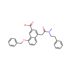 CN(CCc1ccccc1)C(=O)Cc1cc(C(=O)O)cc2c(OCc3ccccc3)cccc12 ZINC000000598184