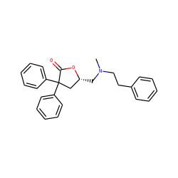 CN(CCc1ccccc1)C[C@@H]1CC(c2ccccc2)(c2ccccc2)C(=O)O1 ZINC000013651082