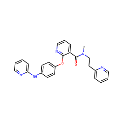 CN(CCc1ccccn1)C(=O)c1cccnc1Oc1ccc(Nc2ccccn2)cc1 ZINC000139531506