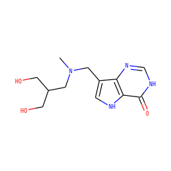 CN(Cc1c[nH]c2c(=O)[nH]cnc12)CC(CO)CO ZINC000045498836