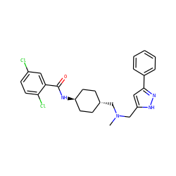 CN(Cc1cc(-c2ccccc2)n[nH]1)C[C@H]1CC[C@H](NC(=O)c2cc(Cl)ccc2Cl)CC1 ZINC000261189567