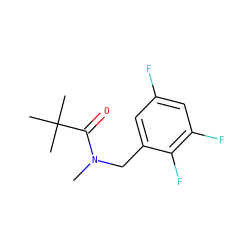 CN(Cc1cc(F)cc(F)c1F)C(=O)C(C)(C)C ZINC001772578509