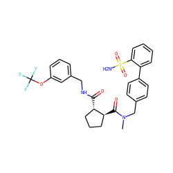 CN(Cc1ccc(-c2ccccc2S(N)(=O)=O)cc1)C(=O)[C@H]1CCC[C@@H]1C(=O)NCc1cccc(OC(F)(F)F)c1 ZINC000028358386