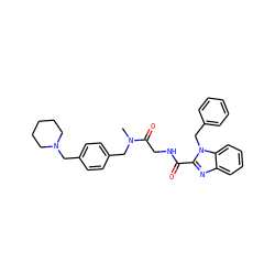 CN(Cc1ccc(CN2CCCCC2)cc1)C(=O)CNC(=O)c1nc2ccccc2n1Cc1ccccc1 ZINC000040423719