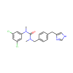 CN(Cc1ccc(Cc2c[nH]cn2)cc1)C(=O)N(C)c1cc(Cl)cc(Cl)c1 ZINC000028087303