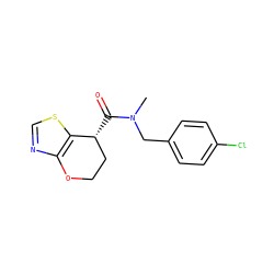 CN(Cc1ccc(Cl)cc1)C(=O)[C@@H]1CCOc2ncsc21 ZINC000220850745