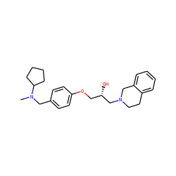CN(Cc1ccc(OC[C@H](O)CN2CCc3ccccc3C2)cc1)C1CCCC1 ZINC000219728116