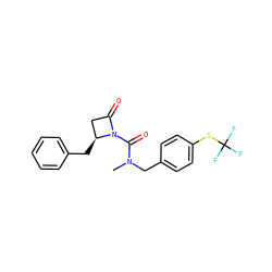 CN(Cc1ccc(SC(F)(F)F)cc1)C(=O)N1C(=O)C[C@@H]1Cc1ccccc1 ZINC000013780505