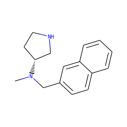 CN(Cc1ccc2ccccc2c1)[C@@H]1CCNC1 ZINC000040892234