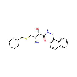 CN(Cc1cccc2ccccc12)C(=O)[C@@H](O)[C@H](N)CSCC1CCCCC1 ZINC000027899775
