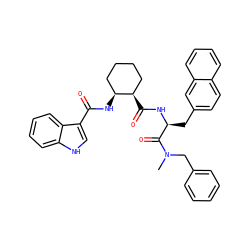 CN(Cc1ccccc1)C(=O)[C@H](Cc1ccc2ccccc2c1)NC(=O)[C@@H]1CCCC[C@@H]1NC(=O)c1c[nH]c2ccccc12 ZINC000027185108