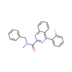 CN(Cc1ccccc1)C(=O)c1nc(-c2ccccc2F)c2ccccc2n1 ZINC000169347410