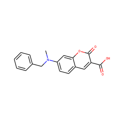 CN(Cc1ccccc1)c1ccc2cc(C(=O)O)c(=O)oc2c1 ZINC000096286386