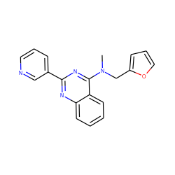 CN(Cc1ccco1)c1nc(-c2cccnc2)nc2ccccc12 ZINC000004265829
