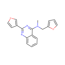 CN(Cc1ccco1)c1nc(-c2ccoc2)nc2ccccc12 ZINC000004265873