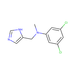 CN(Cc1cnc[nH]1)c1cc(Cl)cc(Cl)c1 ZINC000043194983
