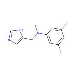 CN(Cc1cnc[nH]1)c1cc(F)cc(F)c1 ZINC000096177545