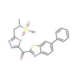 CN(Cc1nnc(C(=O)c2nc3ccc(-c4ccccc4)cc3s2)o1)S(N)(=O)=O ZINC001772644035