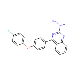 CN(N)c1nc(-c2ccc(Oc3ccc(F)cc3)cc2)c2ccccc2n1 ZINC000115759892