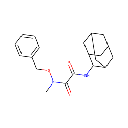 CN(OCc1ccccc1)C(=O)C(=O)NC1C2CC3CC(C2)CC1C3 ZINC000103236710
