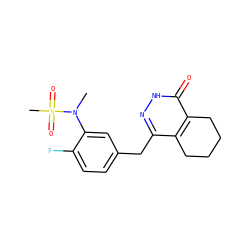 CN(c1cc(Cc2n[nH]c(=O)c3c2CCCC3)ccc1F)S(C)(=O)=O ZINC000139790765