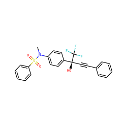 CN(c1ccc([C@@](O)(C#Cc2ccccc2)C(F)(F)F)cc1)S(=O)(=O)c1ccccc1 ZINC000084688078