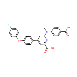 CN(c1ccc(C(=O)O)cc1)c1cc(-c2ccc(Oc3ccc(F)cc3)cc2)cc(C(=O)O)n1 ZINC000114592552