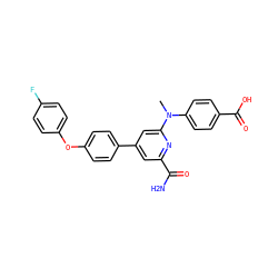 CN(c1ccc(C(=O)O)cc1)c1cc(-c2ccc(Oc3ccc(F)cc3)cc2)cc(C(N)=O)n1 ZINC000114592056
