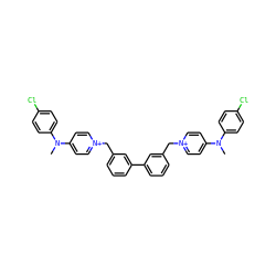 CN(c1ccc(Cl)cc1)c1cc[n+](Cc2cccc(-c3cccc(C[n+]4ccc(N(C)c5ccc(Cl)cc5)cc4)c3)c2)cc1 ZINC000028457540