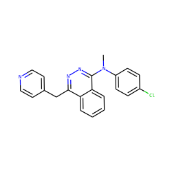 CN(c1ccc(Cl)cc1)c1nnc(Cc2ccncc2)c2ccccc12 ZINC000013808823