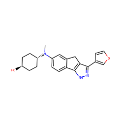 CN(c1ccc2c(c1)Cc1c(-c3ccoc3)n[nH]c1-2)[C@H]1CC[C@H](O)CC1 ZINC000299810937