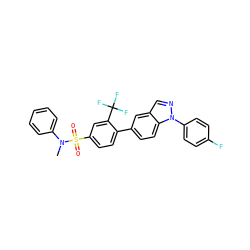 CN(c1ccccc1)S(=O)(=O)c1ccc(-c2ccc3c(cnn3-c3ccc(F)cc3)c2)c(C(F)(F)F)c1 ZINC000049785682